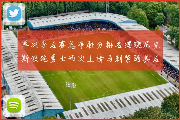 单次季后赛总净胜分排名揭晓尼克斯领跑勇士两次上榜马刺紧随其后